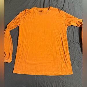 Comfort Colors Men's Long Sleeve Shirt in Bright Orange